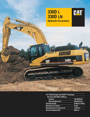 Koparki gąsienicowe Caterpillar 330D LN