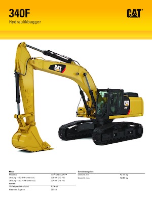 Koparki gąsienicowe Caterpillar 340F L