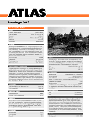 Koparki gąsienicowe Atlas 340 LC