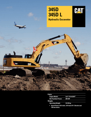 Koparki gąsienicowe Caterpillar 345D L