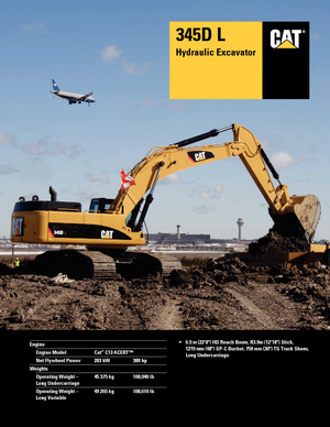 Koparki gąsienicowe Caterpillar 345D L