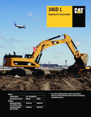 Koparki gąsienicowe Caterpillar 345D