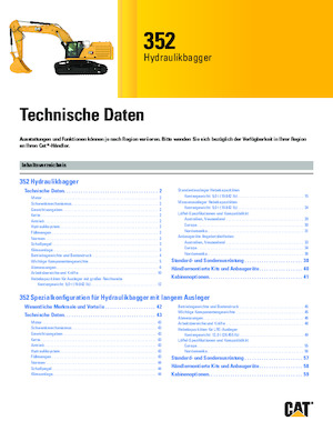 Koparki gąsienicowe Caterpillar 352