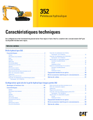 Koparki gąsienicowe Caterpillar 352