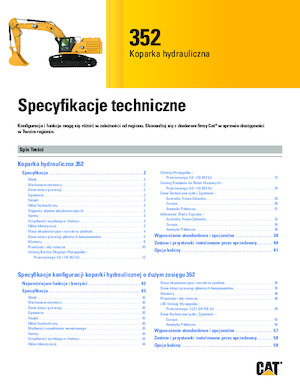 Koparki gąsienicowe Caterpillar 352