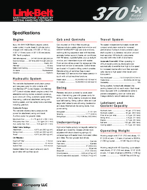 Koparki gąsienicowe Link-Belt 370 LX Road Builder