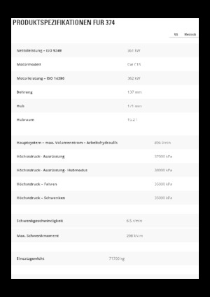 Koparki gąsienicowe Caterpillar 374
