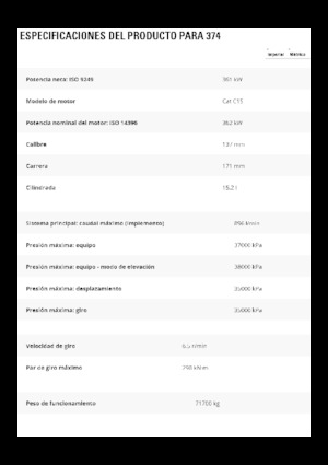 Koparki gąsienicowe Caterpillar 374