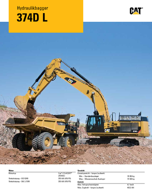 Koparki gąsienicowe Caterpillar 374D L