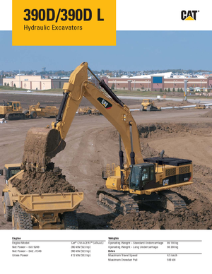 Koparki gąsienicowe Caterpillar 390D L