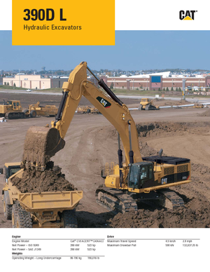 Koparki gąsienicowe Caterpillar 390D L