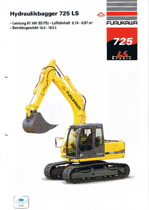Koparki gąsienicowe Furukawa 725 LS-tronic