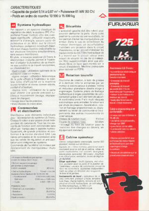 Koparki gąsienicowe Furukawa 725 LS-tronic