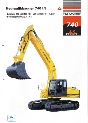 Koparki gąsienicowe Furukawa 740 LS-tronic