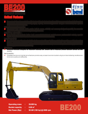 Koparki gąsienicowe Beml BE200