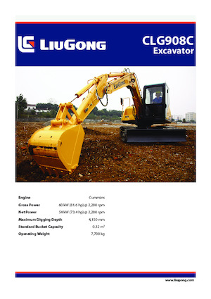 Koparki gąsienicowe Liugong CLG908C 