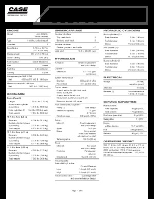 Koparki gąsienicowe Case CX 700