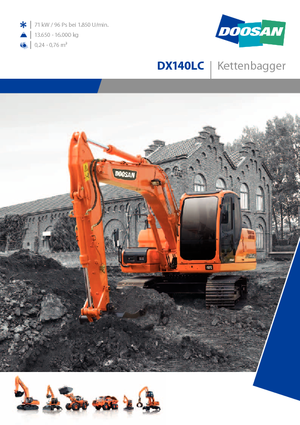Koparki gąsienicowe Doosan DX 140 LC