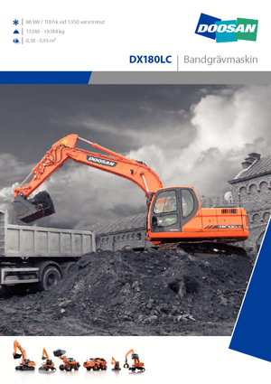 Koparki gąsienicowe Doosan DX 180 LC
