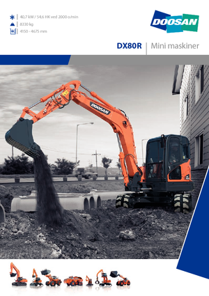 Koparki gąsienicowe Doosan DX 80 R