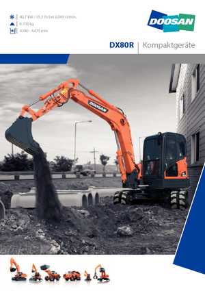 Koparki gąsienicowe Doosan DX 80 R