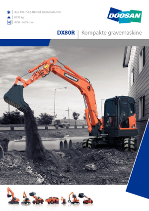 Koparki gąsienicowe Doosan DX 80 R