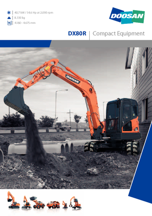 Koparki gąsienicowe Doosan DX 80 R