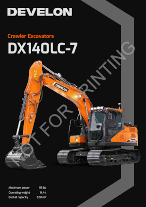 Koparki gąsienicowe Develon DX140LC-7