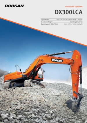 Elektryczne koparki gąsienicowe Doosan DX300LCA