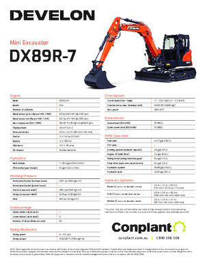 Koparki gąsienicowe Develon DX89R-7