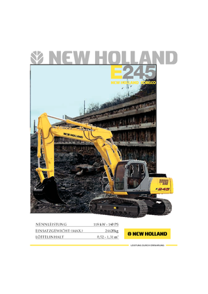 Koparki gąsienicowe New Holland E 245