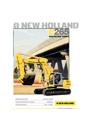 Koparki gąsienicowe New Holland E 265