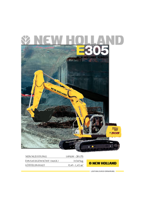Koparki gąsienicowe New Holland E 305