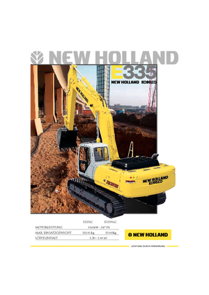 Koparki gąsienicowe New Holland E 335