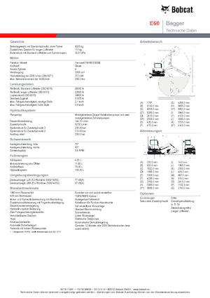 Koparki gąsienicowe Bobcat E 60
