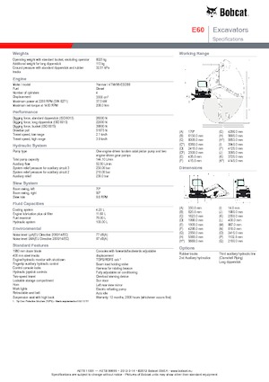 Koparki gąsienicowe Bobcat E 60
