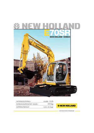 Koparki gąsienicowe New Holland E 70 SR