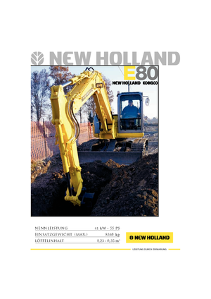 Koparki gąsienicowe New Holland E 80 MSR