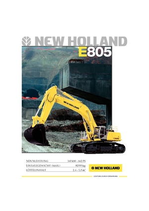Koparki gąsienicowe New Holland E 805