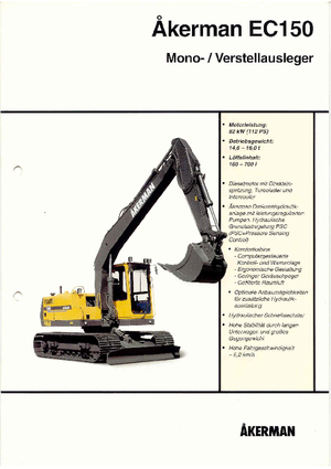 Koparki gąsienicowe Akerman-Volvo EC 150