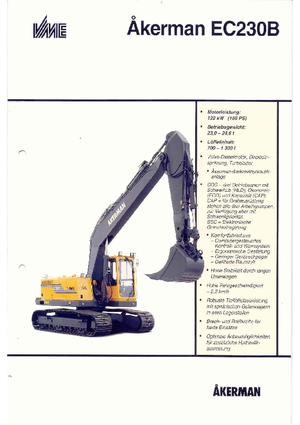 Koparki gąsienicowe Akerman-Volvo EC 230 B