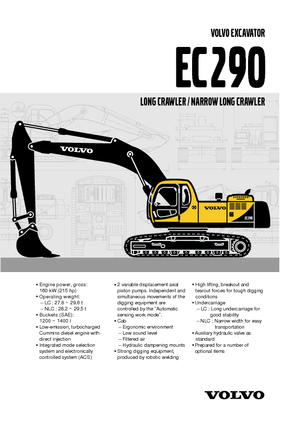 Koparki gąsienicowe Volvo EC290LC