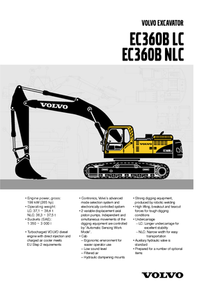 Koparki gąsienicowe Volvo EC360BLC