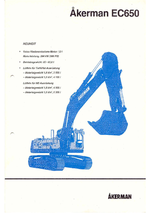 Koparki gąsienicowe Akerman-Volvo EC 650