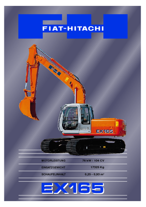 Koparki gąsienicowe Fiat-Hitachi EX 165