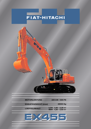 Koparki gąsienicowe Fiat-Hitachi EX 455