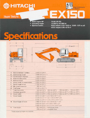 Koparki gąsienicowe Hitachi EX150