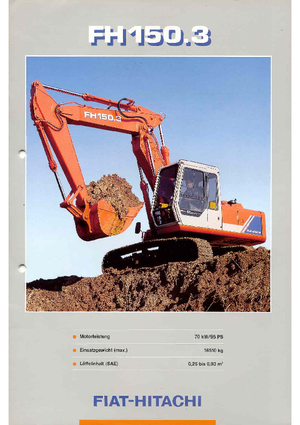Koparki gąsienicowe Fiat-Hitachi FH 150.3 LCT