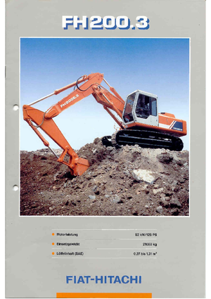 Koparki gąsienicowe Fiat-Hitachi FH 200.3 LCM