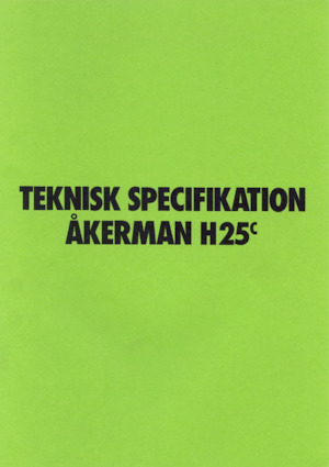 Koparki gąsienicowe Akerman-Volvo H25C